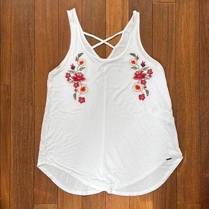 Hollister Floral Embroidered Top